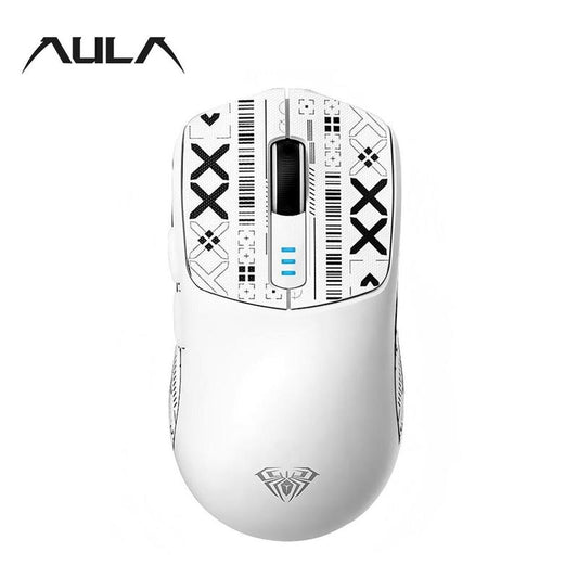 AULA SC580 Wireless Mouse for Gaming, 2.4G/Wired Mode Switch Gaming Mouse with Anti-Slip Sticker for Summer, Bluetooth-Compatible Connectivity Ergonomics Mouse, Office Desktop Laptop Computer PC Accessories, Stocking Fillers Gift, Lightweight