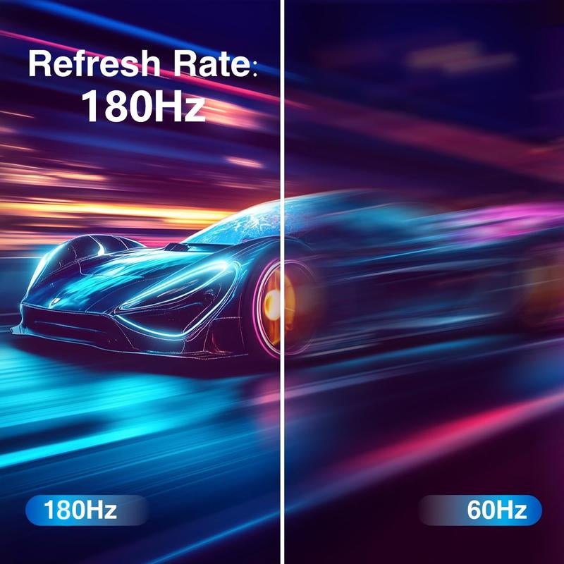 24'' Esports Gaming Monitor | FHD Display | 180Hz Refresh Rate | 1Ms Fast Response | Freesync G-Sync | Frameless Eye-Care | HDMI DP | Speakers