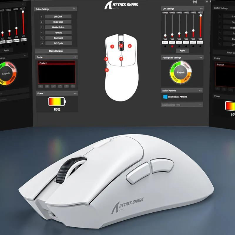 Wireless Gaming Mouse, 18000DPI 1000Hz Wireless Mouse, 3-Modes Connection Mouse, Mouse for Gaming, Computer Accessories