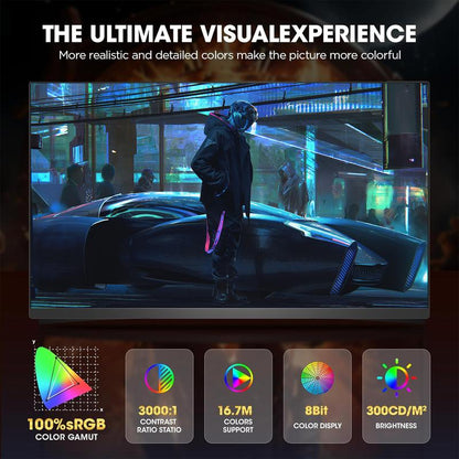 24'' Esports Gaming Monitor | FHD Display | 180Hz Refresh Rate | 1Ms Fast Response | Freesync G-Sync | Frameless Eye-Care | HDMI DP | Speakers