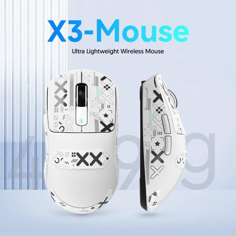 ATTACK SHARK X3 Wireless Gaming Mouse, 26000DPI Gaming Sensor Mouse with Anti-Slip Sticker, Lightweight Gaming Mouse, Rechargeable Computer Mouse