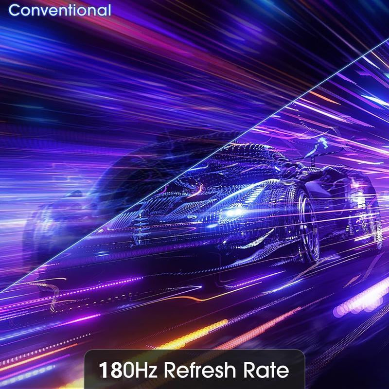 24" Curved Gaming Monitor - 180Hz,1Ms,1920*1080P,Ultra-Thin,Speakers,Low Latency,Eye Protection,Vesa,Perfect for Esports and Competitive Gaming