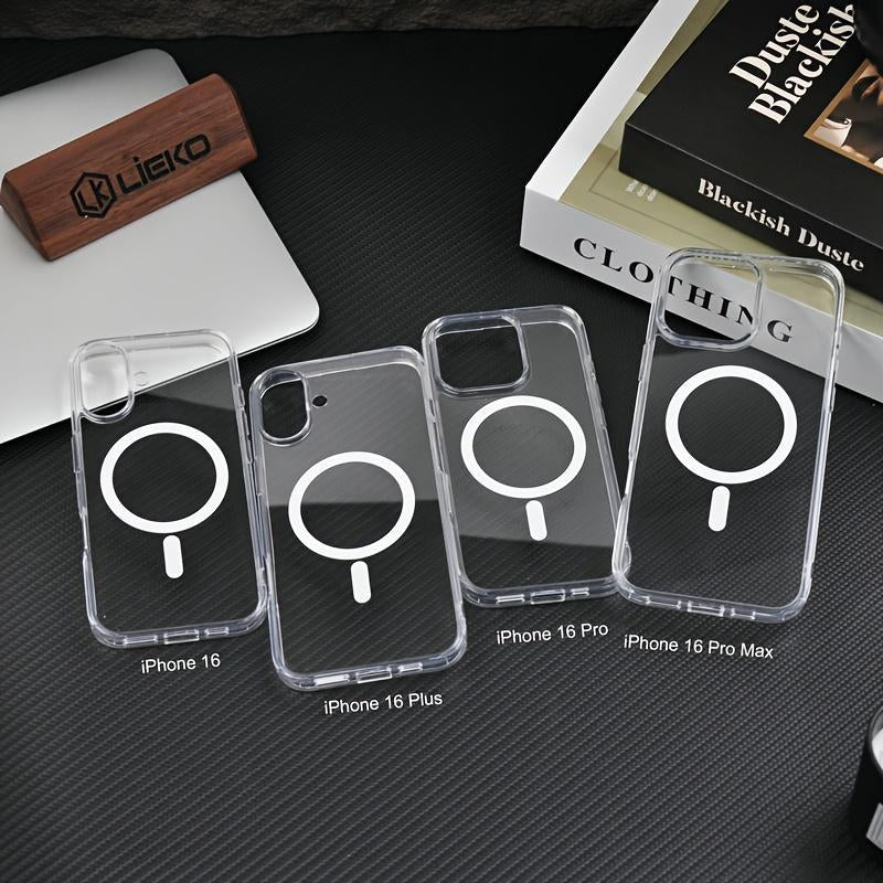 Transparent Magnetic Acrylic Phone Case for Iphone 17Promax/16Promax/15Plus/14Pro/13/12/11, Magsafe Iphone Case , Offering Shockproof Protection, Anti-Yellowing Mobile Phone Case